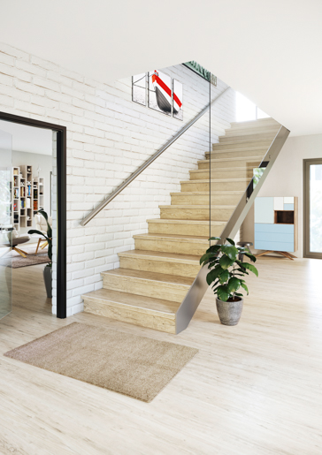 MPlus Treppenkantenprofil 870 SBS 250cm 2,5mm Alu Silber elox. F4 29 x 39mm